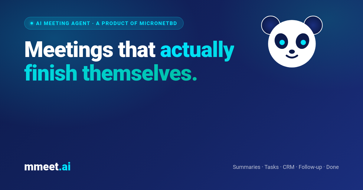 mmeet.ai — the AI meeting agent that already knows your project