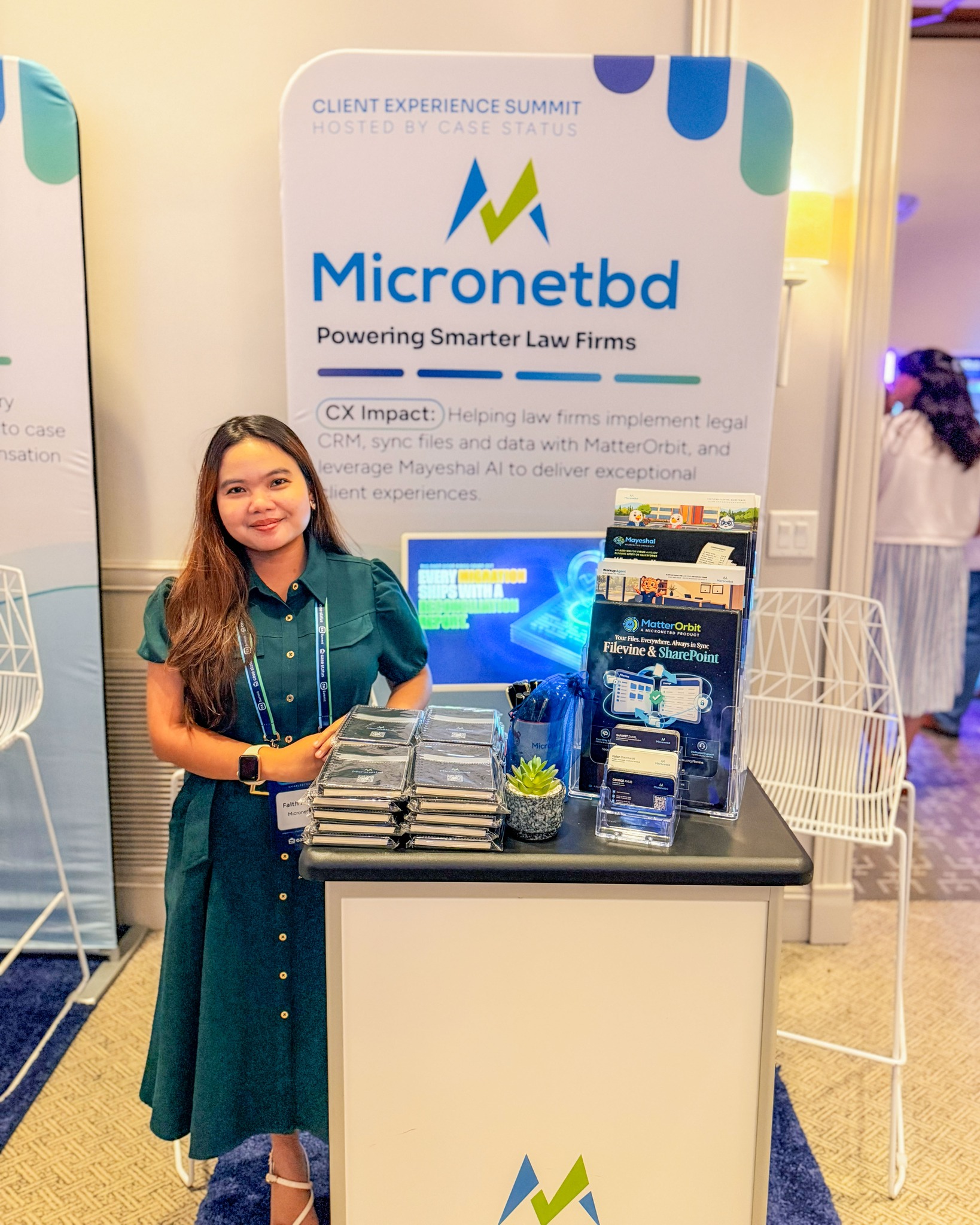 A Micronetbd team member at Booth 11, CX Summit 2026