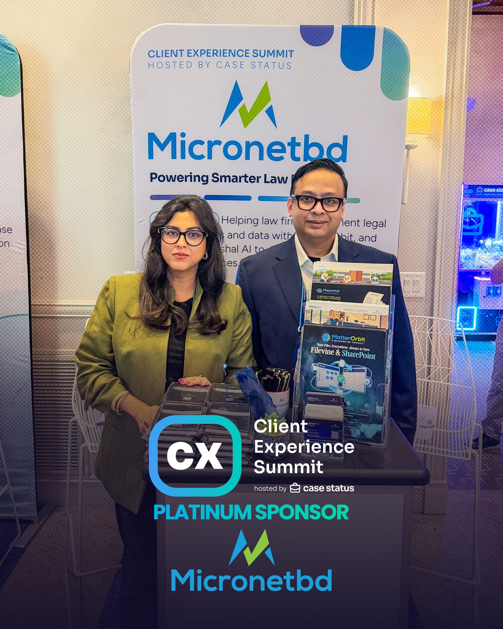 George Ayub and Dr. Soeta Islam at CX Summit 2026 in Charleston