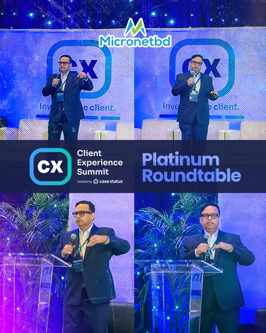 George Ayub speaking on the Platinum Roundtable stage at CX Summit 2026