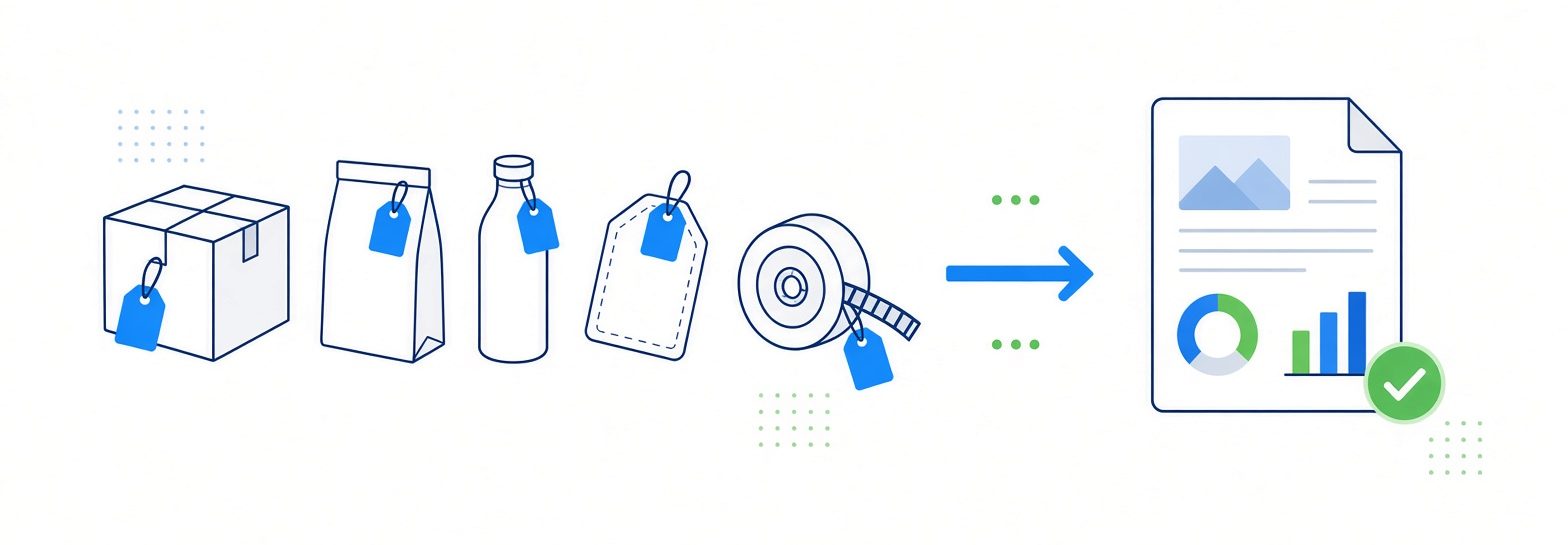 Packaging components feeding an EPR report