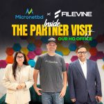 TJ Michaelson of Filevine with Dr. Soeta Islam and George Ayub at Micronetbd HQ in Hamilton, New Jersey