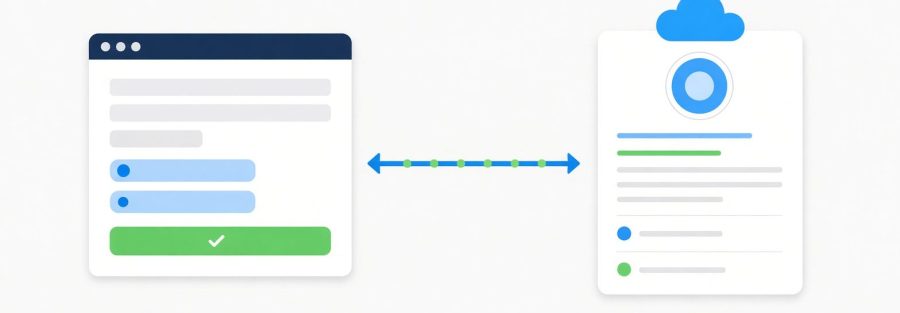 A WordPress form connected both ways to a Salesforce record