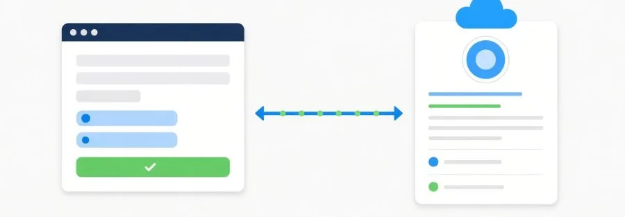 A WordPress form connected both ways to a Salesforce record