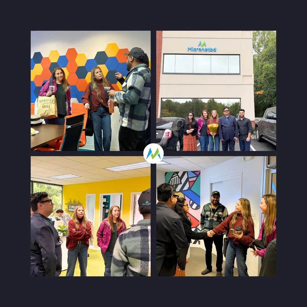 Andrea Telquist and Tara Haverkamp of Telare Law touring the Micronetbd office in Hamilton, New Jersey