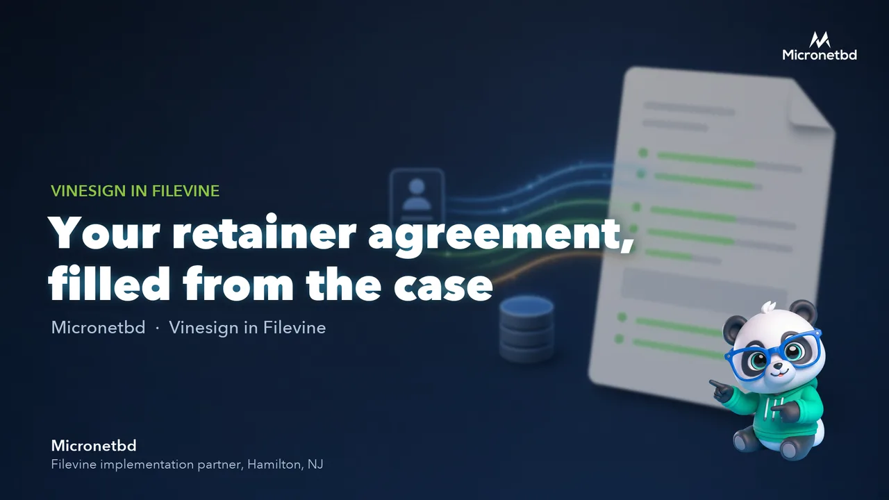 An Attorney Retainer Agreement That Fills Itself from Filevine